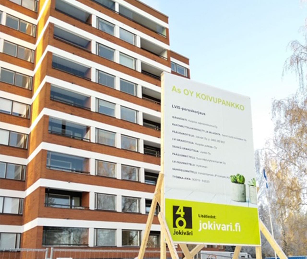 Linjasaneerauskohde Kuopiossa As Oy Koivunpankko, Annikintie 6