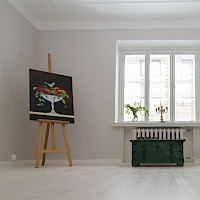 Linjasaneerauksen yhteydessä tehtiin myös olohuoneremontti.