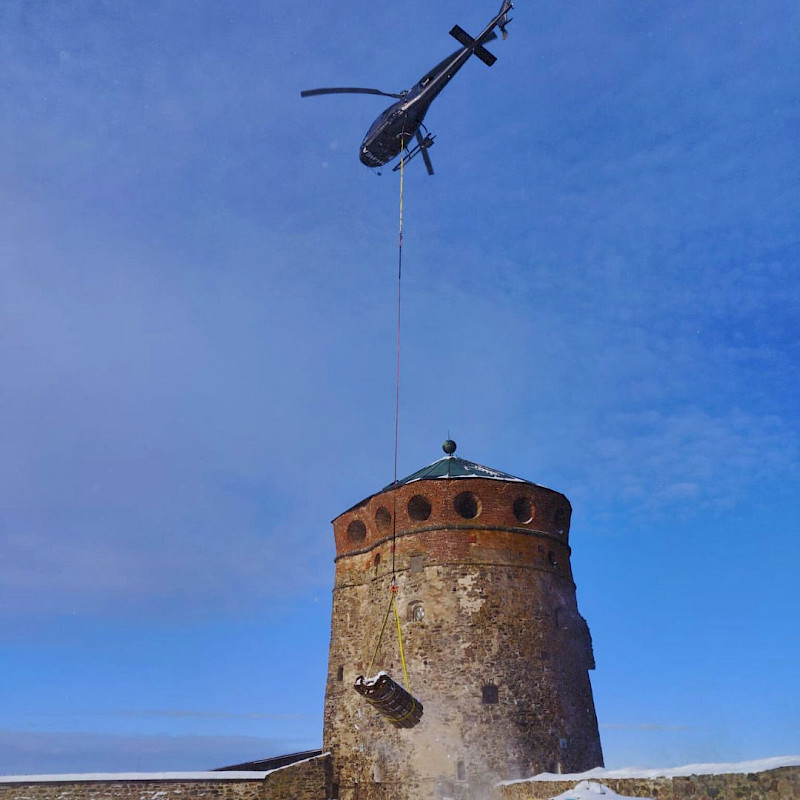 Olavinlinnan Pohjoispatteriston kansilankutuksen uusiminen