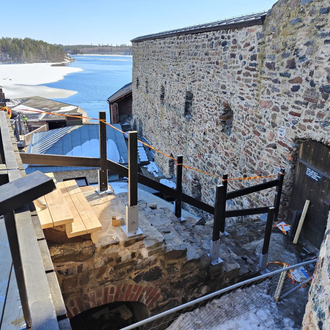 Olavinlinnan Pohjoispatteriston kansilankutuksen uusiminen